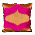 Sierkussen Golf Oranje Fuchsia 50x50cm franjes Sierkussen Golf Oranje Fuchsia 50x50cm franjes