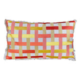 Colmore - Sierkussen Lines Geel Oranje Goud 60x35cm franjes Colmore - Sierkussen Lines Geel Oranje Goud 60x35cm franjes