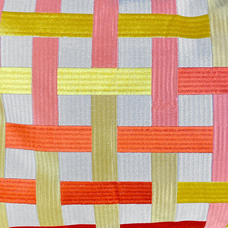 Colmore - Sierkussen Lines Geel Oranje Goud 60x35cm franjes