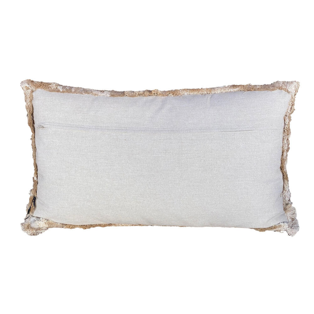 Colmore - Sierkussen Lines Geel Oranje Goud 60x35cm franjes