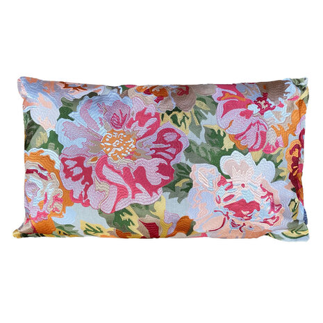 Colmore - Sierkussen Bloemen Multicolor Katoen 60x35cm Colmore - Sierkussen Bloemen Multicolor Katoen 60x35cm