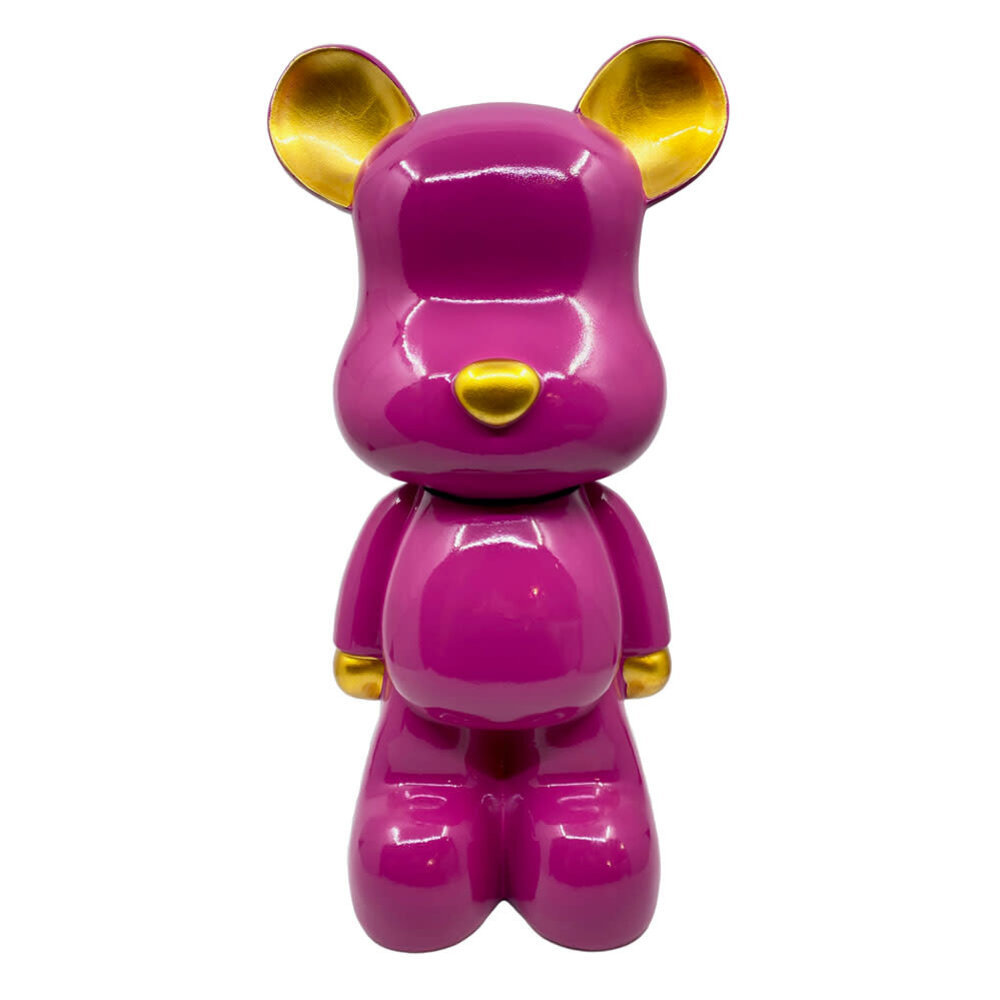 Melting Pot - Beeld Design Beer Fuchsia Gouden Details 26x48cm Melting Pot - Beeld Design Beer Fuchsia Gouden Details 26x48cm