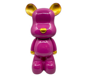 Melting Pot - Beeld Design Beer Fuchsia Gouden Details 26x48cm Melting Pot - Beeld Design Beer Fuchsia Gouden Details 26x48cm