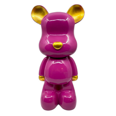 Melting Pot - Beeld Design Beer Fuchsia Gouden Details 26x48cm Melting Pot - Beeld Design Beer Fuchsia Gouden Details 26x48cm