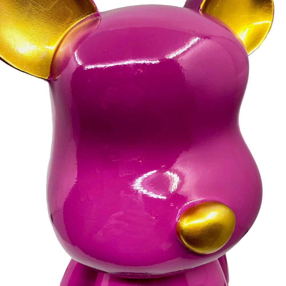 Melting Pot - Beeld Design Beer Fuchsia Gouden Details 26x48cm Melting Pot - Beeld Design Beer Fuchsia Gouden Details 26x48cm