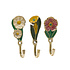 Wandhaken Posy Flowers Multicolor 4x7cm Set-3