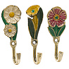 Doing Goods - Wandhaken Posy Flowers Multicolor 4x7cm Set-3 Doing Goods - Wandhaken Posy Flowers Multicolor 4x7cm Set-3