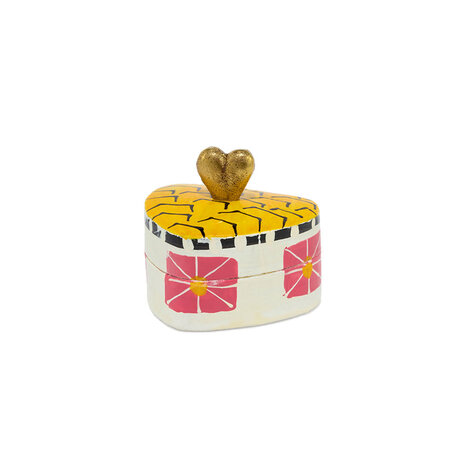 Doing Goods - Sieraaddoosje Erin Heart Multicolor Karton 6x3cm Doing Goods - Sieraaddoosje Erin Heart Multicolor Karton 6x3cm