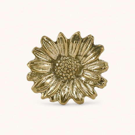 Doing Goods - Ladeknop Breezy Daisy Messing 4x4cm Doing Goods - Ladeknop Breezy Daisy Messing 4x4cm