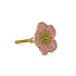 Ladeknop Faye Flower Pink Messing 5x5cm Ladeknop Faye Flower Pink Messing 5x5cm