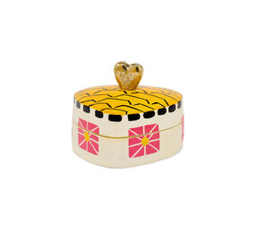 Doing Goods - Sieraaddoosje Erin Heart Multicolor Karton 8x4cm Doing Goods - Sieraaddoosje Erin Heart Multicolor Karton 8x4cm
