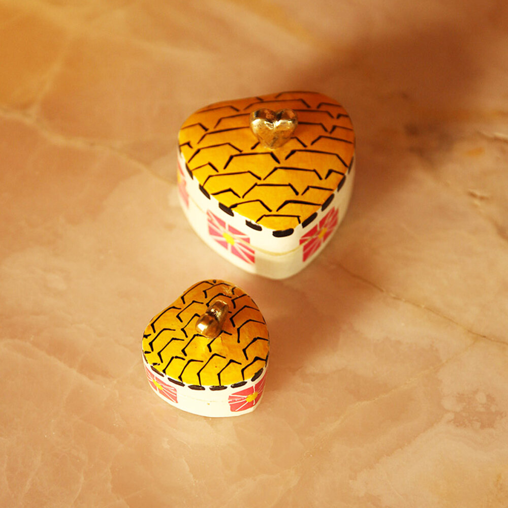 Doing Goods - Sieraaddoosje Erin Heart Multicolor Karton 8x4cm Doing Goods - Sieraaddoosje Erin Heart Multicolor Karton 8x4cm