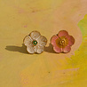 Doing Goods - Ladeknop Faye Flower White Messing 5x5cm Doing Goods - Ladeknop Faye Flower White Messing 5x5cm