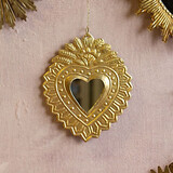 Melting Pot - Spiegeltje Mini Hart Merci Antiek Goud 11x12cm Melting Pot - Spiegeltje Mini Hart Merci Antiek Goud 11x12cm