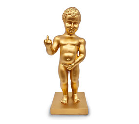 Melting Pot - Beeld Manneken Pis Fuck You Goud 20x45cm Melting Pot - Beeld Manneken Pis Fuck You Goud 20x45cm