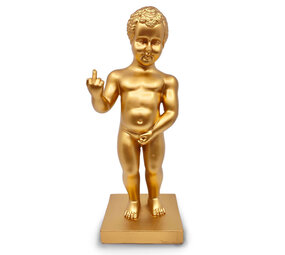 Melting Pot - Beeld Manneken Pis F*ck You Goud XL 25x60cm Melting Pot - Beeld Manneken Pis F*ck You Goud XL 25x60cm