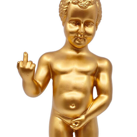 Melting Pot - Beeld Manneken Pis F*ck You Beeld Goud XL Polystone 25x60cm Melting Pot - Beeld Manneken Pis F*ck You Beeld Goud XL Polystone 25x60cm