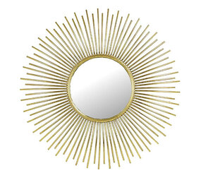 Melting Pot - Spiegel Rond Zon Goud Metaal 76x76cm Melting Pot - Spiegel Rond Zon Goud Metaal 76x76cm