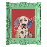 Colmore - Schilderij Beagle in Groene Barok Lijst 60x70cm handgeschilderd Colmore - Schilderij Beagle in Groene Barok Lijst 60x70cm handgeschilderd