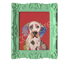 Colmore - Schilderij Beagle in Groene Barok Lijst 60x70cm handgeschilderd Colmore - Schilderij Beagle in Groene Barok Lijst 60x70cm handgeschilderd