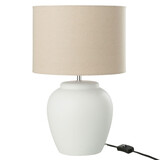 Melting Pot - Tafel Lamp set - Voet Wit + Kap Beige Transparant 28x48cm Melting Pot - Tafel Lamp set - Voet Wit + Kap Beige Transparant 28x48cm