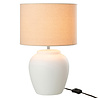 Melting Pot - Tafellamp set - Voet Wit + Kap Beige Transparant 28x48cm Melting Pot - Tafellamp set - Voet Wit + Kap Beige Transparant 28x48cm