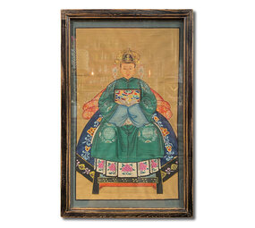 Melting Pot - Schilderij Chinese Voorouder Kroon Groen Multi 56x91cm ingelijst Melting Pot - Schilderij Chinese Voorouder Kroon Groen Multi 56x91cm ingelijst