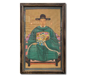 Melting Pot - Schilderij Chinese Voorouder Steek Groen Multi 56x91cm ingelijst Melting Pot - Schilderij Chinese Voorouder Steek Groen Multi 56x91cm ingelijst