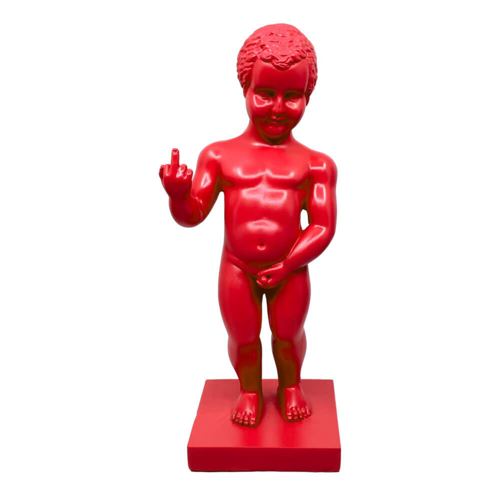Melting Pot - Beeldje Manneken Pis Fuck You Rood 30cm Melting Pot - Beeldje Manneken Pis Fuck You Rood 30cm