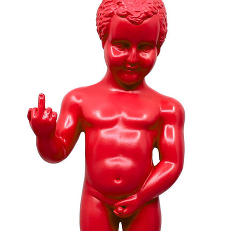 Melting Pot - Beeldje Manneken Pis Fuck You Rood 30cm Melting Pot - Beeldje Manneken Pis Fuck You Rood 30cm