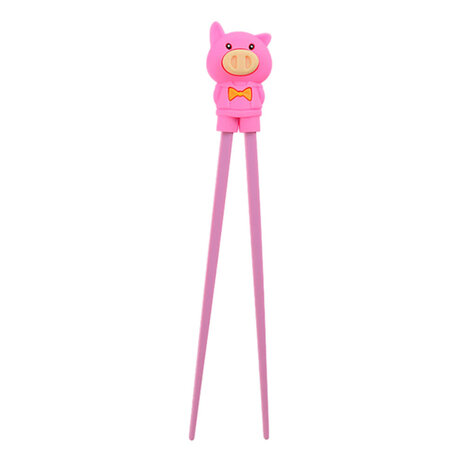 Tokyo Design Studio - Kinder Eetstokjes met Varkentje Roze 22cm Tokyo Design Studio - Kinder Eetstokjes met Varkentje Roze 22cm
