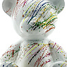 Melting Pot - Beeld Design Beer Zittend Wit Multicolor Splash 30x32cm Melting Pot - Beeld Design Beer Zittend Wit Multicolor Splash 30x32cm