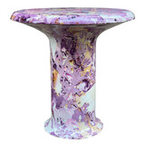 Colmore - Bijzettafel Lila Multicolor Aluminium 55x55cm emaille Colmore - Bijzettafel Lila Multicolor Aluminium 55x55cm emaille