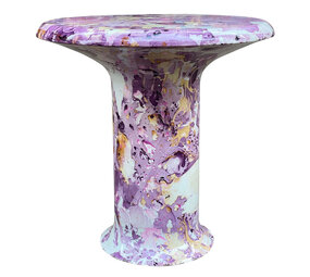 Colmore - Bijzettafel Lila Multicolor Aluminium 55x55cm emaille Colmore - Bijzettafel Lila Multicolor Aluminium 55x55cm emaille