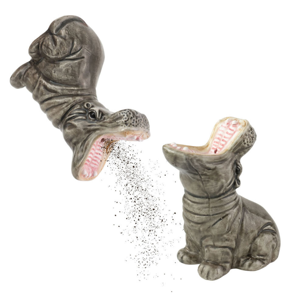 Donkey - Peper en Zout Stel Hungry Hippos Dolomiet 5x9cm Donkey - Peper en Zout Stel Hungry Hippos Dolomiet 5x9cm