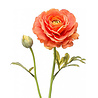 Melting Pot - Kunstbloem Ranonkel Oranje 2 Bloemen op Steel 47cm Melting Pot - Kunstbloem Ranonkel Oranje 2 Bloemen op Steel 47cm
