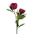Kunstbloem Pioenroos Fuchsia 3 Bloemen Tak 65cm Kunstbloem Pioenroos Fuchsia 3 Bloemen Tak 65cm
