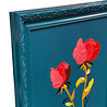 Colmore - Schilderij Roze Bloemen in Petrol Sierlijst 60x70cm handgeschilderd Colmore - Schilderij Roze Bloemen in Petrol Sierlijst 60x70cm handgeschilderd