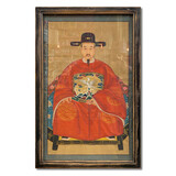 Melting Pot - Schilderij Chinese Voorouder Steek Rood Multi 56x91cm ingelijst