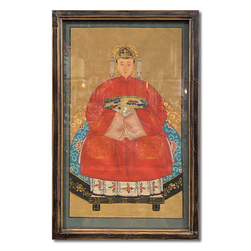 Melting Pot - Schilderij Chinese Voorouder Kroon Rood Multi 56x91cm ingelijst Melting Pot - Schilderij Chinese Voorouder Kroon Rood Multi 56x91cm ingelijst