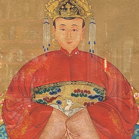 Melting Pot - Schilderij Chinese Voorouder Kroon Rood Multi 56x91cm ingelijst Melting Pot - Schilderij Chinese Voorouder Kroon Rood Multi 56x91cm ingelijst