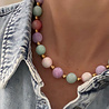 Melting Pot - Kralenketting Soft Pastel Multi Goud RVS 42cm Melting Pot - Kralenketting Soft Pastel Multi Goud RVS 42cm