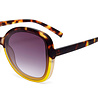 Okkia - Zonnebril ANNA Butterfly Havana Yellow met Donkere Gradient Lenzen en Veerpoten OK019-HY