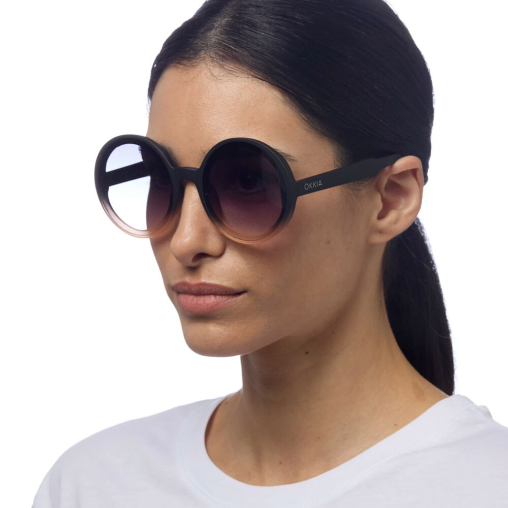 Okkia - Zonnebril MONICA Round Black Pink OK014-BP Okkia - Zonnebril MONICA Round Black Pink OK014-BP