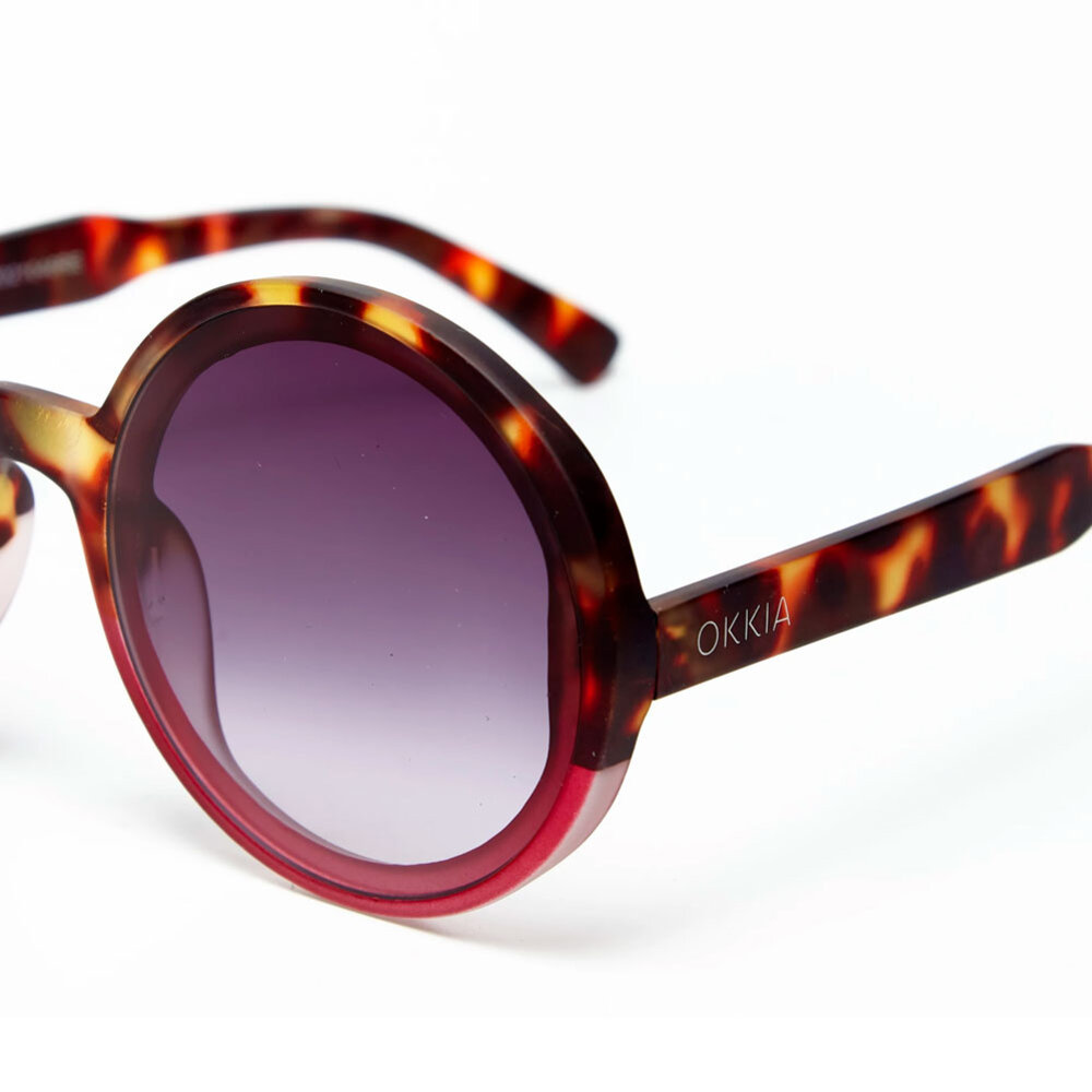 Okkia - Zonnebril MONICA Round Havana Pink OK014-HP Okkia - Zonnebril MONICA Round Havana Pink OK014-HP