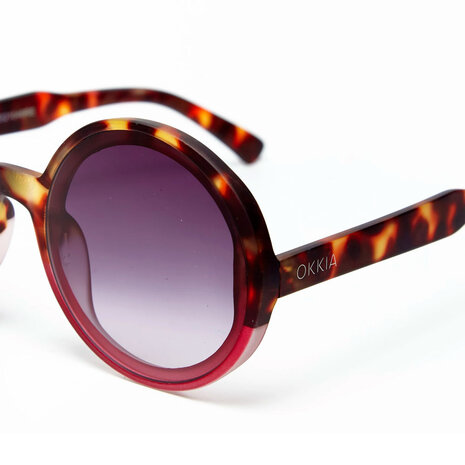 Okkia - Zonnebril MONICA Round Havana Pink OK014-HP Okkia - Zonnebril MONICA Round Havana Pink OK014-HP