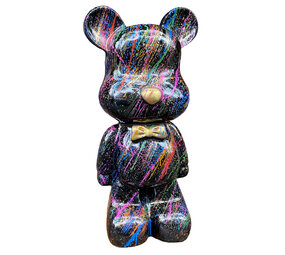 Melting Pot - Beeld Design Beer Zwart Splash Multicolor 30x70cm XL