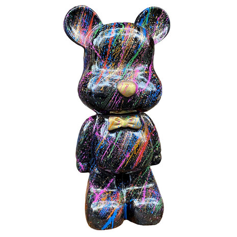 Melting Pot - Beeld Design Beer Zwart Splash Multicolor 30x70cm XL