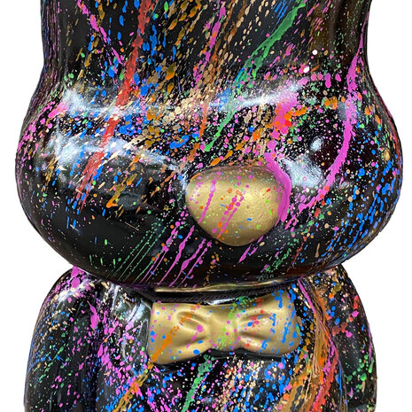Melting Pot - Beeld Design Beer Zwart Splash Multicolor 30x70cm XL