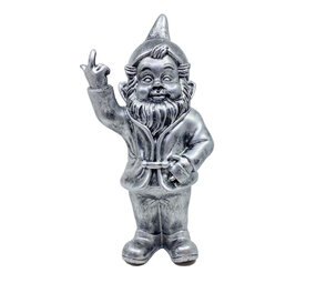 Melting Pot - Beeldje Kabouter Fuck You Antiek Zilver 32cm Melting Pot - Beeldje Kabouter Fuck You Antiek Zilver 32cm